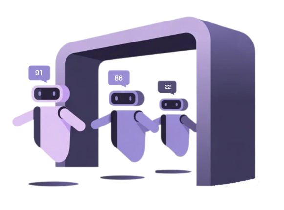 AI agents being evaluated